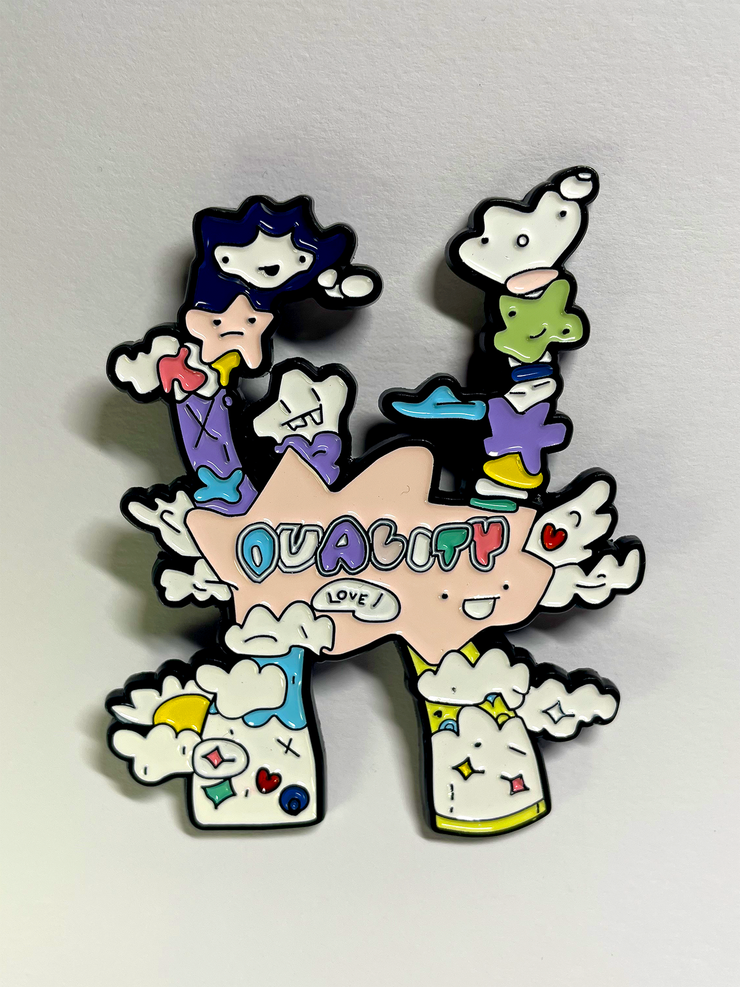 𝗗𝘂𝗮𝗹𝗶𝘁𝘆 Soft Enamel Pin -𝚋𝚘𝚞𝚝𝚒𝚚𝚞𝚎 black metal